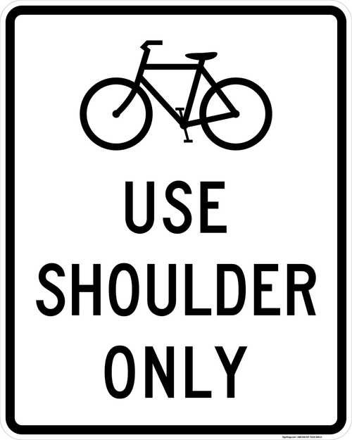 Bicycle Use Shoulder Only, MUTCD Bike & Pedestrian