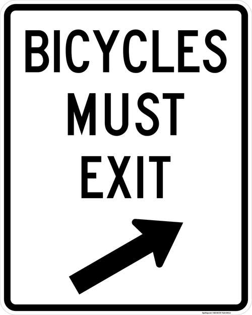 Bicycles Must Exit, MUTCD Bike & Pedestrian