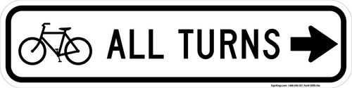 Bicycle All Turns (Right Arrow), MUTCD Bike & Pedestrian