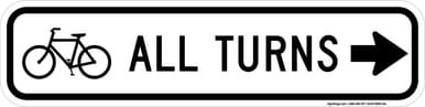 Bicycle All Turns (Right Arrow), MUTCD