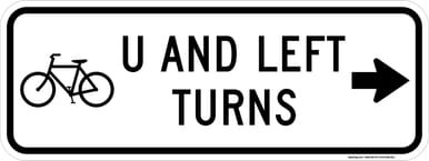 Bicycle U And Left Turns (Right Arrow), MUTCD