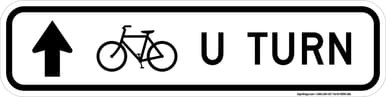 Bicycle U Turn (Thru Arrow), MUTCD