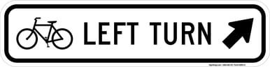 Bicycle Left Turn, MUTCD (Part#: SKR9-27), MUTCD Bike & Pedestrian