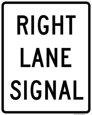 Right Lane Signal, MUTCD