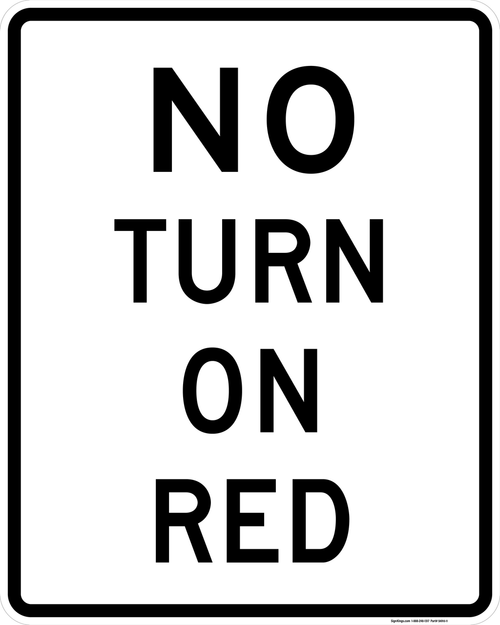 No Turn On Red, MUTCD Traffic Signals