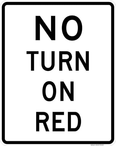 No Turn On Red, MUTCD