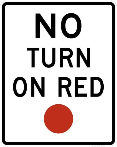 No Turn On Red (Light Indicator), MUTCD