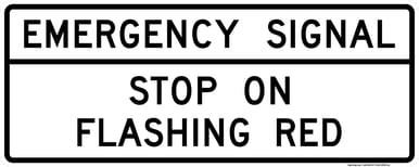 Emergency Signal - Stop On Flashing Red (Horizontal), MUTCD (Part#: SKR10-14a), MUTCD Traffic Signals