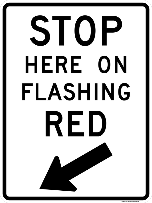 Emergency Signal - Stop On Flashing Red (Horizontal), MUTCD Traffic Signals