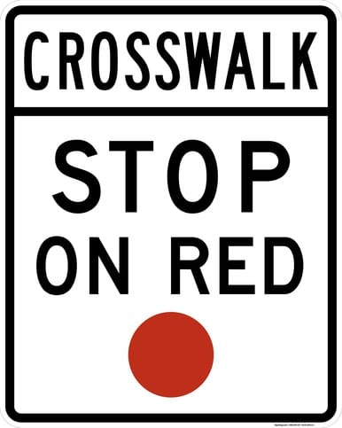 Crosswalk Stop On Red, MUTCD (Part#: SKR10-23), MUTCD Traffic Signals