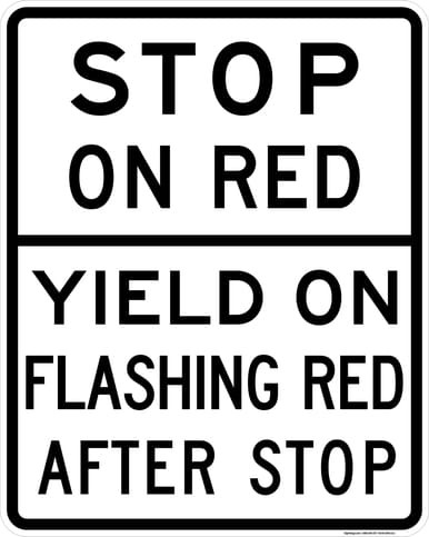 Stop On Red - Yield On Flashing Red After Stop, MUTCD