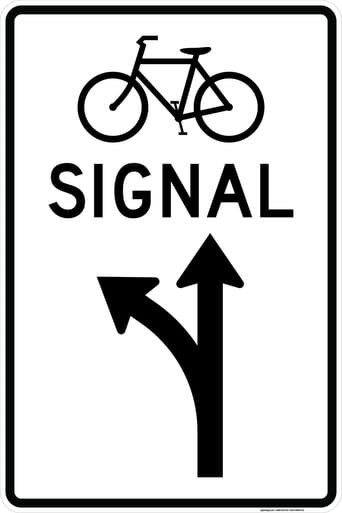 Bicycle Signal Mandatory Movement (Left & Thru Arrows), MUTCD