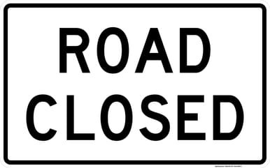 Road Closed, MUTCD (Part#: SKR11-2), MUTCD Road Closed & Weight