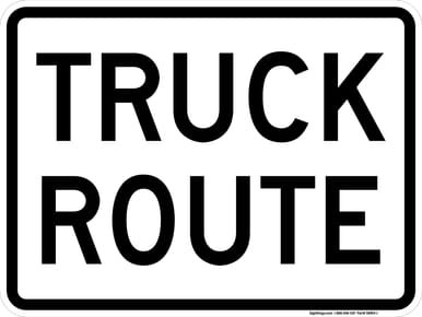 Truck Route, MUTCD (Part#: SKR14-1), MUTCD Road Closed & Weight