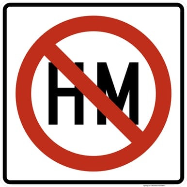 Hazardous Material Prohibition, MUTCD (Part#: SKR14-3), MUTCD Road Closed & Weight