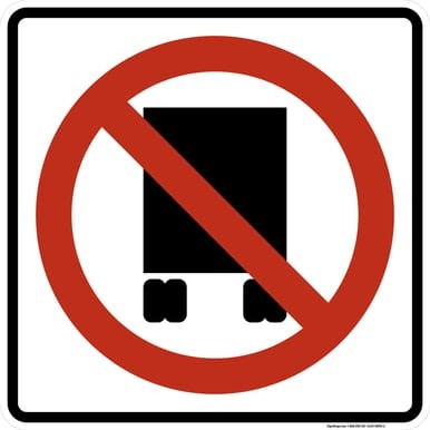 National Network Prohibitive, MUTCD (Part#: SKR14-5), MUTCD Road Closed & Weight