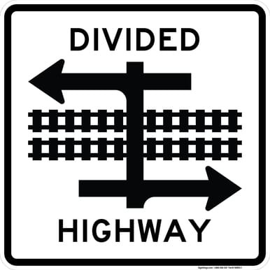 Light Rail Transit Divided Highway (Symbol), MUTCD