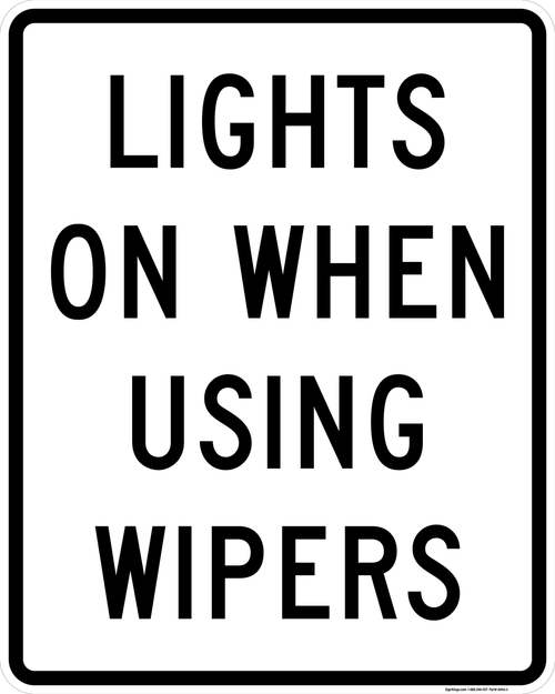 Lights On When Using Wipers, MUTCD Rail & Other