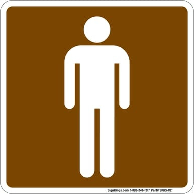 Men's Restroom, MUTCD (Part#: SKRS-021), MUTCD Recreation - Accommodations