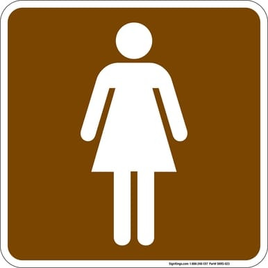 Women's Restroom, MUTCD (Part#: SKRS-023), MUTCD Recreation - Accommodations