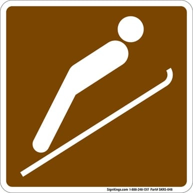 Ski Jumping, MUTCD (Part#: SKRS-048), MUTCD Recreation - Winter Recreation