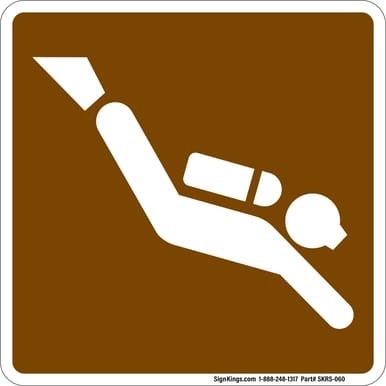Scuba Diving, MUTCD (Part#: SKRS-060), MUTCD Recreation -  Water Recreation