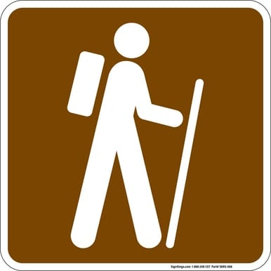 Hiking Trail, MUTCD (Part#: SKRS-068), MUTCD Recreation -  Land Recreation