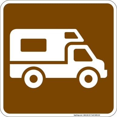 Recreational Vehicle Site, MUTCD (Part#: SKRS-104), MUTCD Recreation - Accommodations