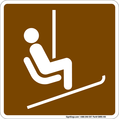 Chair Lift / Ski Lift, MUTCD Recreation - Winter Recreation