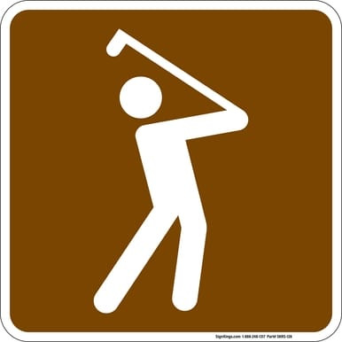 Golfing, MUTCD (Part#: SKRS-128), MUTCD Recreation -  Land Recreation