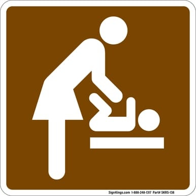 Baby Changing Station (Women’s Room), MUTCD (Part#: SKRS-138), MUTCD Recreation - Accommodations