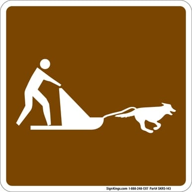 Dog Sledding, MUTCD (Part#: SKRS-143), MUTCD Recreation - Winter Recreation