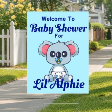 "Custom Coroplast Yard Sign" (Part#: CUSTYRD) Example - Available in 12"x18", 18"x24", 24"x36"