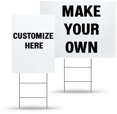 "Custom Coroplast Yard Sign" (Part#: CUSTYRD)