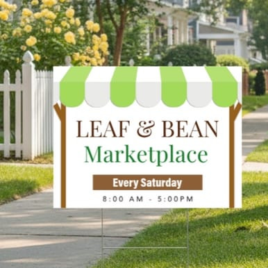 Market Template, Yard Sign (Part#: YRD1063)