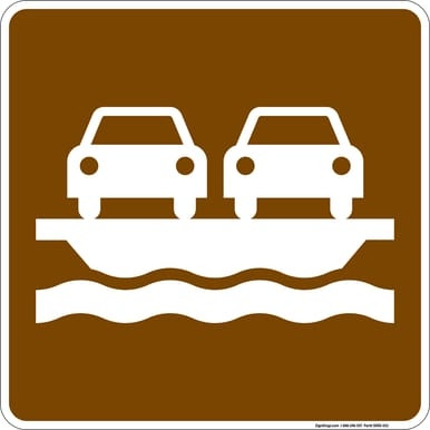 Vehicle Ferry, MUTCD (Part#: SKRS-033), MUTCD Recreation - Services