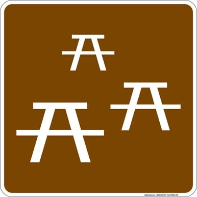 Group Picnic, MUTCD (Part#: SKRS-309), MUTCD Recreation -  Land Recreation