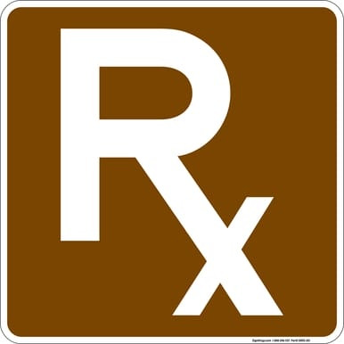 Pharmacy, MUTCD (Part#: SKRS-202), MUTCD Recreation - Services
