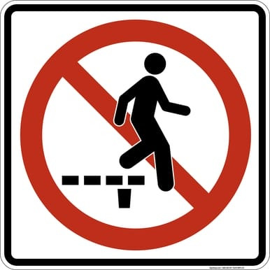 Stay on Boardwalk, MUTCD (Part#: SKPS-122), MUTCD Prohibited Activity Sign - Trail & Land Restrictions