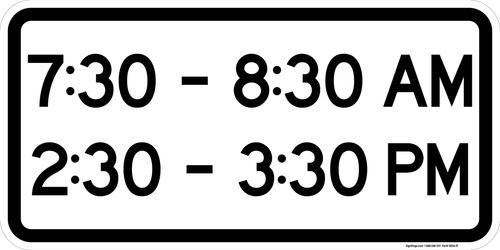 School Zone Time of Day,  MUTCD School
