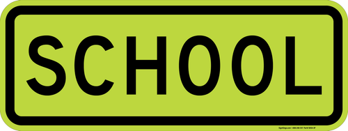School Plaque,  MUTCD School