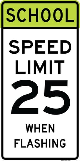 School Speed Limit When Flashing Sign (Choose Limit), MUTCD (Part#: SKS5-1), School Speed Limit 25 MPH When Flashing Sign,  MUTCD School
