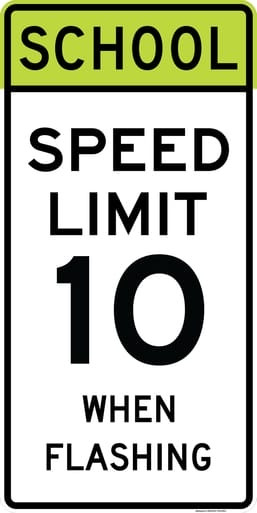 School Speed Limit When Flashing Sign (Choose Limit), MUTCD (Part#: SKS5-1), School Speed Limit 10 MPH When Flashing Sign,  MUTCD School