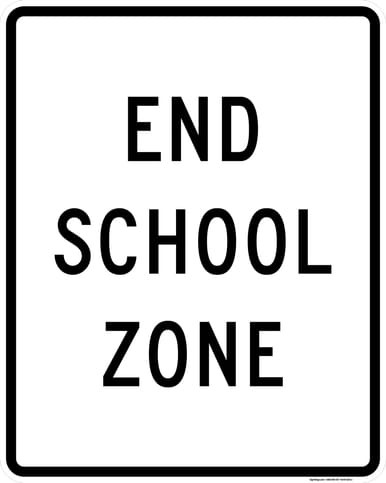 End School Zone Sign, MUTCD (Part#: SKS5-2), MUTCD School