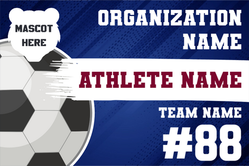 Athlete Template (With Soccer),  Yard Sign