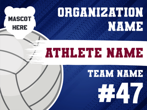 Athlete Template (With Volleyball),  Yard Sign