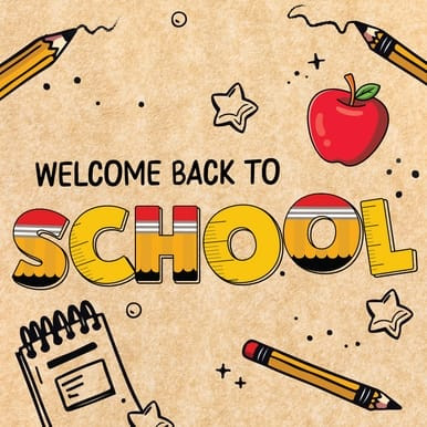 Welcome Back to School (Square) Pencil Banner