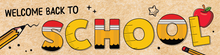 Welcome Back to School (Horizontal) Pencil Banner