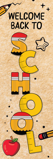 Welcome Back to School (Vertical) Pencil Banner