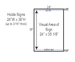 Deluxe Heavy-Duty A-Frame Stand Dimension
